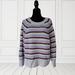 American Eagle Outfitters Sweaters | American Eagle Women's Large Knit Striped Sweater | Color: Purple/White | Size: L