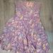 Free People Dresses | Free People Purple Floral Plant Dress Sz 2 | Color: Green/Purple | Size: 2