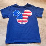 Disney Shirts & Tops | Disney Mickey Mouse Patriotic American Flag T Shirt Size 4 Xs Boys | Color: Blue | Size: 4b