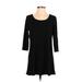 Purejill Casual Dress - Shift: Black Solid Dresses - Women's Size Small