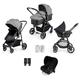 Ickle Bubba Star 3-in-1 Travel System (Astral) - Black/Space Grey/Black