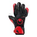 uhlsport Classic Absolutgrip Fußball Torwarthandschuhe für Kinder und Herren, Torwart-Handschuhe, Fussball-Handschuhe mit Handgelenkfixierung - schwarz-rot-weiß