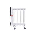 Marco Paul White 9 Fin Oil Filled Radiator CE Approved Electric Heater Standing Portable Heater with Adjustable Heat Control Space Heater Energy Efficient Small Compact Room Heater Home Office 2000w