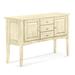 Braxton Culler Hues 52.25" Wide 3 Drawer Solid Wood Buffet Table Wood in Yellow | 36 H x 52.25 W x 19 D in | Wayfair 1064-050/BRASS