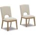 Signature Design by Ashley Dakmore Side Chair in White/Wood/Upholstered/Fabric in Brown | 37.75 H x 20.75 W x 22.75 D in | Wayfair D783-01