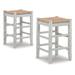 Signature Design by Ashley Mirimyn 23.63" Counter Stool Wood/Wicker/Rattan in White | 23.5 H x 14.5 W x 14.5 D in | Wayfair D508-224