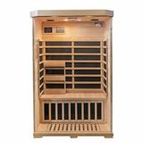 Heatwave 2-Person Hemlock Infrared Sauna w/ 6 Carbon Heaters, Glass in Brown | 75 H x 45 W x 47 D in | Wayfair SA7018