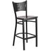 Flash Furniture XU-DG-60114-COF-BAR-WALW-GG Hercules Commercial Bar Stool w/ Coffee Back Design & Walnut Wood Seat, Black