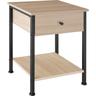 Tectake - Table de chevet Bradford 40x40x55,5cm - table de chevet avec tiroir, table de chambre à