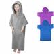 Serviette poncho de bain ou de plage avec poche - Enfant - Gris Vivezen Gris