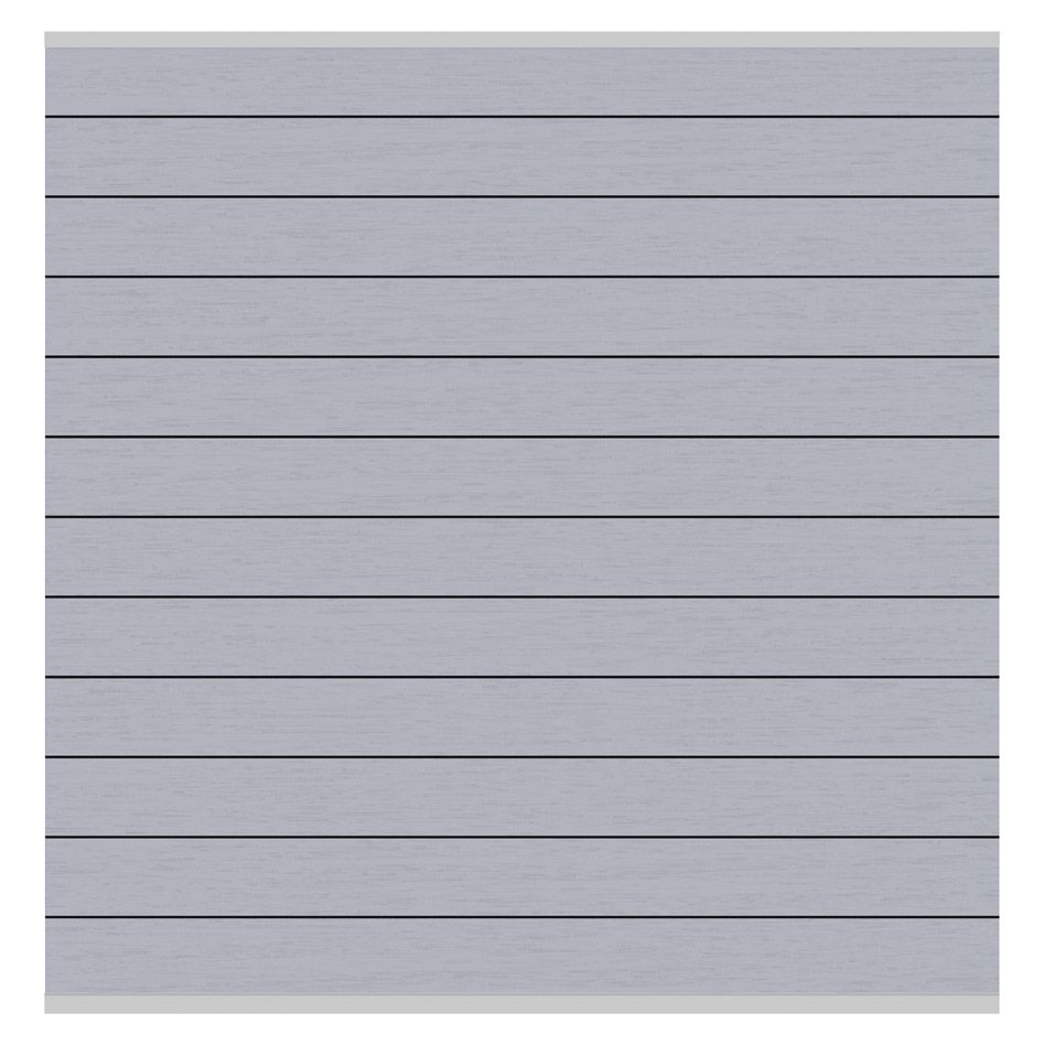 TraumGarten WPC-Sichtschutzzaun Rundum-Sorglos-Paket CLASSIC Grau Sichtschutz Steckzaun Lamellenzaun, Aufdübeln, 7,31 m,Anthrazit Image