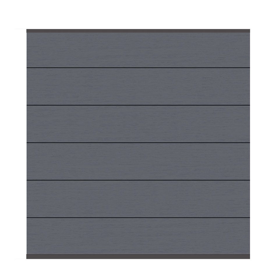 TraumGarten WPC-Sichtschutzzaun Rundum-Sorglos-Paket XL Anthrazit Sichtschutz Steckzaun Lamellenzaun, Einbetonieren, 7,31 m Image