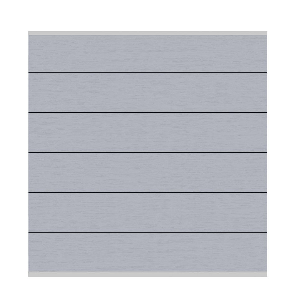 TraumGarten WPC-Sichtschutzzaun Rundum-Sorglos-Paket XL Grau Sichtschutz Steckzaun Lamellenzaun, Einbetonieren, 7,31 m Image