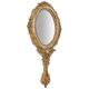 Biscottini Handspiegel 13 x 2 x 31 cm aus Holz | Dekorativer tragbarer Spiegel und Make-up-Spiegel für Mädchen und Mädchen | Tragbarer Friseurspiegel