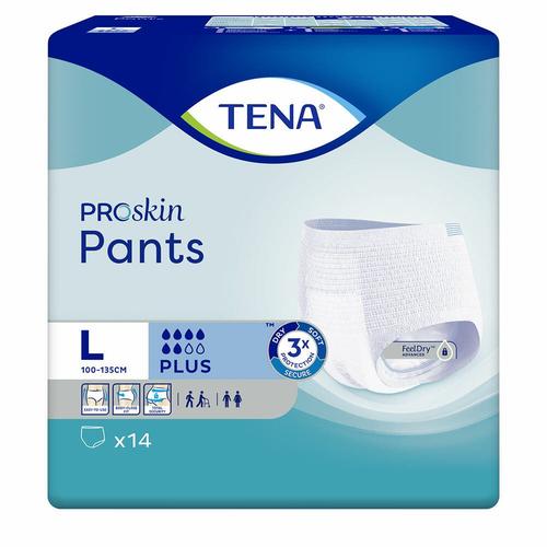 Tena Pants Plus L bei Inkontinenz 4×14 St Einweghosen