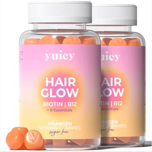yuicy® Hair Glow – Biotin Gummies für Haarwachstum 120 St Fruchtgummi