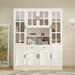 Tall Storage Cabinet Glass Doors Display Cabinet Bookcase Home Office