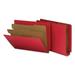 Deluxe Six-Section Colored Pressboard End Tab Classification Folders 2 Dividers Letter Size Bright Red 10/box | Bundle of 5 Boxes