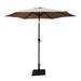 UBesGoo 8.8ft Aluminum Patio Umbrella Market Umbrella with 42 Pound Square Resin Umbrella Base Taupe