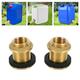 YIYIBYUS 2 Pcs Water Tank Connectors GHT3/4 Male Thread 1/2NPT Female Thread Solid Brass for Various Pipes Faucets Hoses