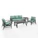 Crolsey Furniture Kaplan Oil Rubbed Bronze 5 Piece Outdoor Sofa Set with Mist Cushions