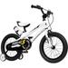 Royalbaby Freestyle 14 In. White Kids Bike Boys and Girls Bike with Training wheels and Water Bottle