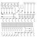 Cogfs 81 Pcs Pegboard Hooks Peg Hook Heavy Duty Peg Board Hook Set Organization Wall Storage for Organizing Storage System Tools Crafts Peg Boards and Pegs Attachments