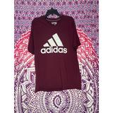 Adidas Shirts | Adidas Badge Of Sport Logo Ultimate Tee Shirt Xl Maroon Red | Color: Red/White | Size: Xl