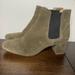 Madewell Shoes | Madewell Suede Olive Chelsea Boots Women’s Size 8 | Color: Black/Green | Size: 8