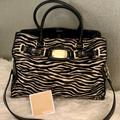 Michael Kors Bags | Michael Kors Zebra Tote Bag | Color: Black/White | Size: Os