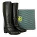Tory Burch Shoes | Authentic Tory Burch Black Miller Pull-On Black Logo Boots Size 6 | Color: Gold/Silver | Size: 6