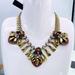 J. Crew Jewelry | J. Crew Vintage Gold Tone Crystals Floral Statement Necklace | Color: Gold | Size: Os