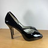 Jessica Simpson Shoes | Jessica Simpson Josette Peep Toe Heels Size 10 Women’s Heels | Color: Black/Silver | Size: 10