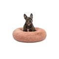 lionto Donutbett für Hunde und Katzen, Flauschiges Hundebett rund für kleine und große Heimtiere, Ø 70 cm, weiches Katzenbett aus kuscheligem Plüsch, Hundekissen mit extra Dicker Füllung, rosa