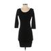 Forever 21 Casual Dress - Bodycon: Black Solid Dresses - Women's Size Small