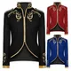 Manteau Brodé Médiéval pour Homme Veste Victorienne Vêtements Vintage Prince King Cosplay