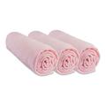 Lot de 3 Draps housse Jersey 100% Coton - 50x100 cm - Rose