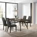 Paloma Grey and Dark Walnut 5-piece Rectangular Dining Set