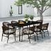 vidaXL Patio Dining Set Outdoor Dining Set Table and Chair Set for Garden