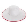 'Traditional Cotton Sun Hat with Red Piping and 4-Inch Brim'