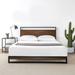 17 Stories King Size Metal Wood Platform Bed Frame w/ Headboard Wood/Metal in Brown | 37 H x 3 W x 76 D in | Wayfair