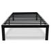 Alwyn Home Twin Size Metal Platform Bed Frame w/ Headboard Attachment Slots Metal in Black | 14 H x 40 W x 81 D in | Wayfair