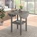 Red Barrel Studio® Georgeina Counter Height Drop Leaf Dining Set Wood/Upholstered in Brown/Gray | 35.3 H in | Wayfair