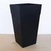 Ebern Designs Maurizia Modern Recycled Plastic Tall Square Planter Resin/Plastic in Black | 25.5 H x 14.65 W x 14.65 D in | Wayfair