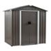 walsunny 6 ft. W x 4 ft. D Metal Storage Shed in Brown/Gray | 72.4 H x 71.1 W x 50.6 D in | Wayfair ITR-GRAY-L