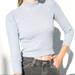 Brandy Melville Sweaters | Brandy Melville Mock Neck Striped Sweater Cropped | Color: Blue/White | Size: One Size