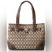 Nine West Bags | Nine West 9s Jacquard Satchel Handbag - New | Color: Brown/Tan | Size: 14.4 X 10 X 6.2