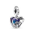 PANDORA Disney Pixar Wall-E & Eve Glow-in-the-dark Charm-Anhänger aus Sterling Silber, mit Cubic Zirkonia verziert, aus der Disney x PANDORA Collection, 792518C01