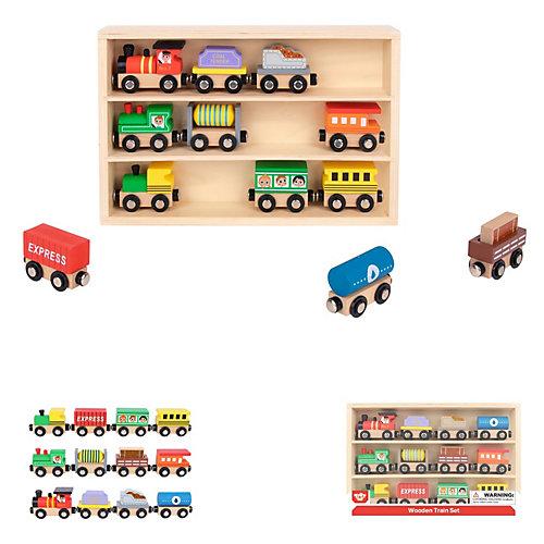 Spielzeug Holz-Eisenbahn TH647 magnetisch Spielzeugeisenbahnen bunt