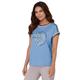 T-Shirt INSPIRATIONEN "Shirt" Gr. 40, blau (himmelblau) Damen Shirts Jersey